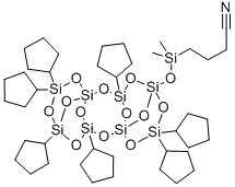 CAS#: 352538-80-8， 4-[[(Heptacyclopentylpentacyclo[9.5.1.13,9.15,15.17,13]octasiloxanyl)oxy]dimethylsilyl]-Butanenitrile
