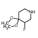 CAS#: 355006-64-3， 3-Fluoro-4,4-Dimethoxypiperidine
