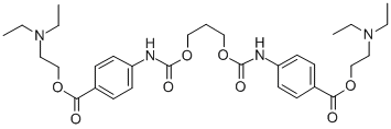 CAS#: 3565-92-2， 2-Diethylaminoethyl 4-[3-[[4-(2-Diethylaminoethoxycarbonyl)Phenyl]Carbamoyloxy]Propoxycarbonylamino]Benzoate