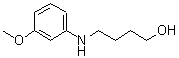 结构式 CAS# 356539-28-1, 4-(3-甲氧基-苯基氨基)-丁烷-1-醇