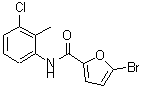 结构式 CAS# 356562-12-4, 5-溴-N-(3-氯-2-甲基苯基)-2-糠酰胺