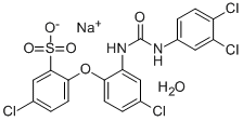 CAS 登录号:3567-25-7, 5-氯-2-(4-氯-2-(3-(3,4-二氯苯基)脲基)苯氧基)苯磺酸钠