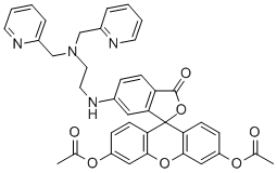 CAS#: 357339-96-9， [6-[2-[Bis(pyridin-2-ylmethyl)amino]ethylamino]-6'-methoxy-3-oxospiro[2-benzofuran-1,9'-xanthene]-3'-yl] acetate
