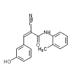 CAS 登录号：358294-73-2， (2Z)-2-氰基-3-(3-羟基苯基)-N-(2-甲基苯基)丙烯酰胺