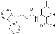 结构式 CAS# 361161-57-1, (2R,3S)-3-{[(9H-芴-9-基甲氧基)羰基]氨基}-2-羟基-5-甲基己酸