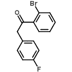 结构式 CAS# 36282-29-8, 1-(2-溴苯基)-2-(4-氟苯基)乙酮