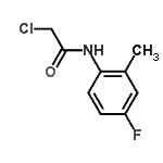 结构式 CAS# 366-44-9, 2-氯-N-(4-氟-2-甲基苯基)乙酰胺