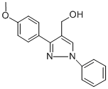 结构式 CAS# 36640-56-9, 3-(4-甲氧基苯基)-1-苯基-1H-吡唑-4-基]甲醇