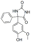 CAS 登录号:36653-52-8, 5-(4-羟基-3-甲氧基苯基)-5-苯基咪唑烷-2,4-二酮