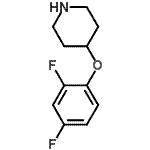 structure of CAS# 367501-08-4, 4-(2,4-Difluorophenoxy)Piperidine;4-(2,4-Difluoro-phenoxy)-piperidine