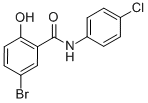 structure of CAS# 3679-64-9, 5-Bromo-4'-Chlorosalicylanilide;5-Bromo-N-(4-Chlorophenyl)-2-Hydroxy-Benzamide;5-Bromosalicyl-4'-Chloranilide;5-Bromosalicyl-4-Chloroanilide