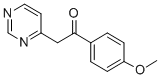 结构式 CAS# 36827-95-9, 1-(4-甲氧基苯基)-2-嘧啶-4-基乙酮