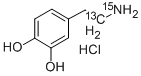 CAS 登录号：369656-74-6， 2-(3,4-二羟基苯基)乙胺-1-13C-15N 盐酸盐