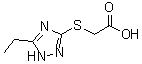 structure of CAS# 371126-60-2, [(5-Ethyl-1H-1,2,4-Triazol-3-Yl)Sulfanyl]Acetic Acid;(5-Ethyl-4 H -[1,2,4]triazol-3-ylsulfanyl)-acetic;(5-Ethyl-4 H -[1,2,4]triazol-3-ylsulfanyl)-aceticacid;(5-Ethyl-4H-[1,2,4]triazol-3-ylsulfanyl)-acetic acid