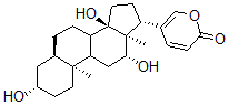 CAS#: 3714-45-2， 5-[(3S,5R,10S,12R,13S,14S,17R)-3,12,14-Trihydroxy-10,13-Dimethyl-1,2,3,4,5,6,7,8,9,11,12,15,16,17-Tetradecahydrocyclopenta[a]Phenanthren-17-Yl]Pyran-2-One