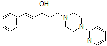 CAS 登录号:37151-57-8, (E)-1-苯基-5-(4-吡啶-2-基哌嗪-1-基)戊-1-烯-3-醇