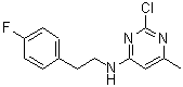 结构式 CAS# 372183-70-5, 2-氯-N-[2-(4-氟苯基)乙基]-6-甲基-4-嘧啶胺