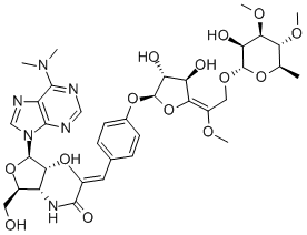 CAS#: 37305-78-5， (E)-3-[4-[(5Z)-3,4-Dihydroxy-5-[2-(3-Hydroxy-4,5-Dimethoxy-6-Methyloxan-2-Yl)Oxy-1-Methoxyethylidene]Oxolan-2-Yl]Oxyphenyl]-N-[5-(6-Dimethylaminopurin-9-Yl)-4-Hydroxy-2-(Hydroxymethyl)Oxolan-3-Yl]-2-Methylprop-2-Enamide