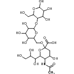 CAS 登录号：37449-93-7， 5-乙酰氨基-3,5-二脱氧-6-(1,2,3-三羟基丙基)己-2-酮吡喃糖基-(2->6)己糖吡喃糖苷-(1->4)吡喃己糖