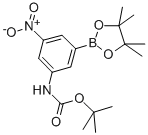 结构式 CAS# 374595-05-8, (3-叔丁氧羰基-氨基-5-硝基苯基)硼酸