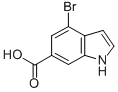 structure of CAS# 374633-27-9, 4-Bromo-6-Indolecarboxylic Acid;1H-Indole-6-Carboxylic Acid, 4-Bromo-;4-BROMO-6-INDOLECARBOXYLIC ACID;4-BROMOINDOLE-6-CARBOXYLIC ACID