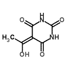 结构式 CAS# 374762-40-0, 5-(1-羟基乙亚基)-2,4,6(1H,3H,5H)-嘧啶三酮