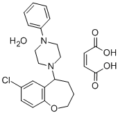 CAS#: 37483-86-6， 5-(4-Methylpiperazino)-8-chloro-2,3,4,5-tetrahydro-1-benzoxepin maleate hydrate