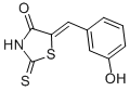 structure of CAS# 37530-35-1, 5-[(3-Hydroxyphenyl)Methylidene]-2-Sulfanylidene-1,3-Thiazolidin-4-One;(5Z)-5-[(3-Hydroxyphenyl)Methylidene]-2-Sulfanylidene-1,3-Thiazolidin-4-One;5-[(3-Hydroxyphenyl)Methylene]-2-Thioxo-Thiazolidin-4-One;(5Z)-5-[(3-Hydroxyphenyl)Methylene]-2-Thioxo-Thiazolidin-4-One