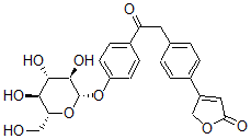 CAS 登录号：37636-71-8， 4-[4-[2-氧代-2-[4-[(2S,3R,4S,5S,6R)-3,4,5-三羟基-6-(羟基甲基)四氢吡喃-2-基]氧基苯基]乙基]苯基]-5H-呋喃-2-酮