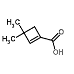structure of CAS# 37676-90-7, 3,3-Dimethyl-1-Cyclobutene-1-Carboxylic Acid;3,3-Dimethyl-1-cyclobutene-1-carboxylic acid;MFCD18806719