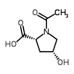 CAS 登录号：37712-75-7， (4R)-1-乙酰基-4-羟基-D-脯氨酸
