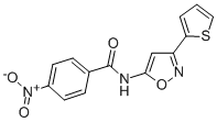 CAS#: 37852-57-6， 4-Nitro-N-(3-Thiophen-2-Yl-1,2-Oxazol-5-Yl)Benzamide