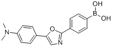 结构式 CAS# 380499-66-1, 4-[5-(4-二甲胺苯基)恶唑-2-基]苯硼酸