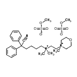 CAS#: 3810-83-1， (5-cyano-5,5-diphenyl-pentyl)-dimethyl-[2-(4-methylmorpholin-4-ium-4-yl)ethyl]ammonium methyl sulfate