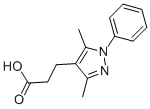 structure of CAS# 381697-36-5, 3-(3,5-Dimethyl-1-Phenyl-1H-Pyrazol-4-Yl)-Propionic Acid;3-(3,5-Dimethyl-1-Phenyl-Pyrazol-4-Yl)Propanoate;3-(3,5-Dimethyl-1-Phenyl-4-Pyrazolyl)Propanoate;3-(3,5-Dimethyl-1-Phenyl-Pyrazol-4-Yl)Propionate