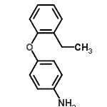 structure of CAS# 383126-80-5, 4-(2-Ethylphenoxy)Aniline;BENZENAMINE,4-(2-ETHYLPHENOXY)-;MFCD02663353