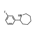 structure of CAS# 383130-06-1, 2-(3-Fluorophenyl)Azepane;1H-AZEPINE,2-(3-FLUOROPHENYL)HEXAHYDRO-;2-(3-fluorophenyl)azaperhydroepine;2-(3-FLUORO-PHENYL)-AZEPANE