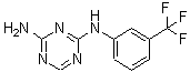 structure of CAS# 3832-69-7, N2-[3-(Trifluoromethyl)Phenyl]-1,3,5-Triazine-2,4-Diamine;(4-Amino-S-Triazin-2-Yl)-[3-(Trifluoromethyl)Phenyl]Amine;Mls000565217;Zinc00089331