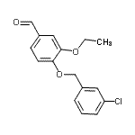 结构式 CAS# 384857-22-1, 4-[(3-氯苄基)氧基]-3-乙氧基苯甲醛