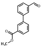 结构式 CAS# 386297-59-2, 甲基3'-甲酰基-3-联苯羧酸酯