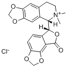 structure of CAS# 38641-83-7, (+)-Bicuculline Methochloride;(6R)-6-[(5S)-6,6-Dimethyl-7,8-Dihydro-5H-[1,3]Dioxolo[4,5-G]Isoquinolin-6-Ium-5-Yl]-6-Methyl-Furo[4,3-G][1,3]Benzodioxol-8-One Chloride;(6R)-6-[(5S)-6,6-Dimethyl-7,8-Dihydro-5H-[1,3]Dioxolo[4,5-G]Isoquinolin-6-Ium-5-Yl]-6-Methyl-8-Furo[4,3-G][1,3]Benzodioxolone Chloride;N-Methylbicuculline