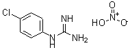 结构式 CAS# 38647-83-5, 1-(4-氯苯基)胍硝酸盐(1:1)