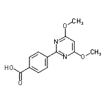 结构式 CAS# 386715-40-8, 4-(4,6-二甲氧基-2-嘧啶基)苯甲酸