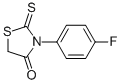 结构式 CAS# 387-27-9, 3-(4-氟苯基)-2-硫代-1,3-噻唑烷-4-酮