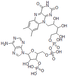CAS#: 38716-27-7， [5-(6-Aminopurin-9-Yl)-4-Hydroxy-3-Phosphonooxyoxolan-2-Yl]Methyl [[5-(7,8-Dimethyl-2,4-Dioxobenzo[g]Pteridin-10-Yl)-2,3,4-Trihydroxypentoxy]-Hydroxyphosphoryl] Hydrogen Phosphate