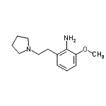 structure of CAS# 387358-44-3, 2-Methoxy-6-[2-(1-Pyrrolidinyl)Ethyl]Aniline;1-[2-(2-Amino-3-methoxyphenyl)ethyl]pyrrolidine;1-[2-(2-A<wbr>mino-3-me<wbr>thoxyphen<wbr>yl)ethyl]<wbr>pyrrolidi<wbr>ne, 2-Ami<wbr>no-3-[2-(<wbr>pyrrolidi<wbr>n-1-yl)et<wbr>hyl]aniso<wbr>le;2-methoxy-6-(2-(pyrrolidin-1-yl)ethyl)aniline
