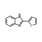 structure of CAS# 3878-18-0, 2-(2-Thienyl)-1H-Benzimidazole;1H-Benzimidazole,2-(2-thienyl)-;2-(thiophen-2-yl)-1H-benzo[d]imidazole;2-benzimidazol-2-ylthiophene