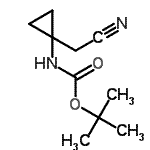 structure of CAS# 387845-50-3, 2-Methyl-2-Propanyl [1-(Cyanomethyl)Cyclopropyl]Carbamate;tert-butyl (1-(cyanomethyl)cyclopropyl)carbamate