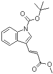 结构式 CAS# 388631-93-4, 3-(2-甲氧羰基-乙烯基)-吲哚-1-羧酸叔丁酯