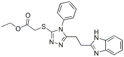 CAS#: 38911-89-6， Ethyl 2-[[5-[2-(1H-Benzimidazol-2-Yl)Ethyl]-4-Phenyl-1,2,4-Triazol-3-Yl]Sulfanyl]Acetate